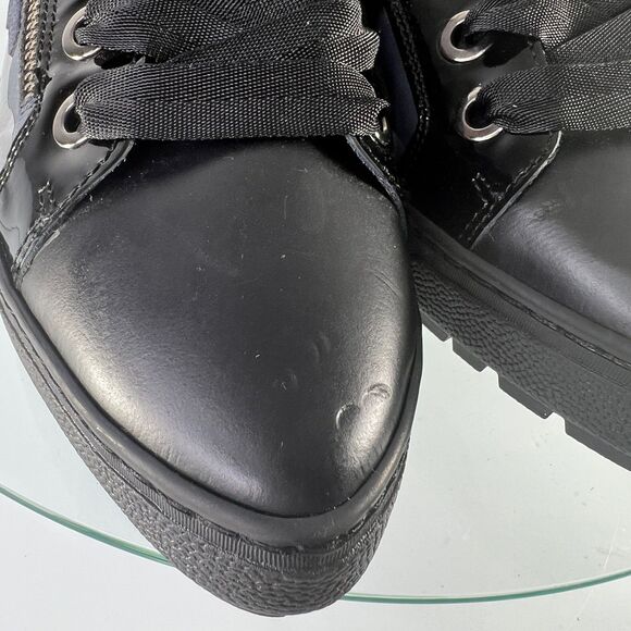 Ron White Fashion Sneaker Black Blue Pointed Toe Camouflage - Picture 2 of 9